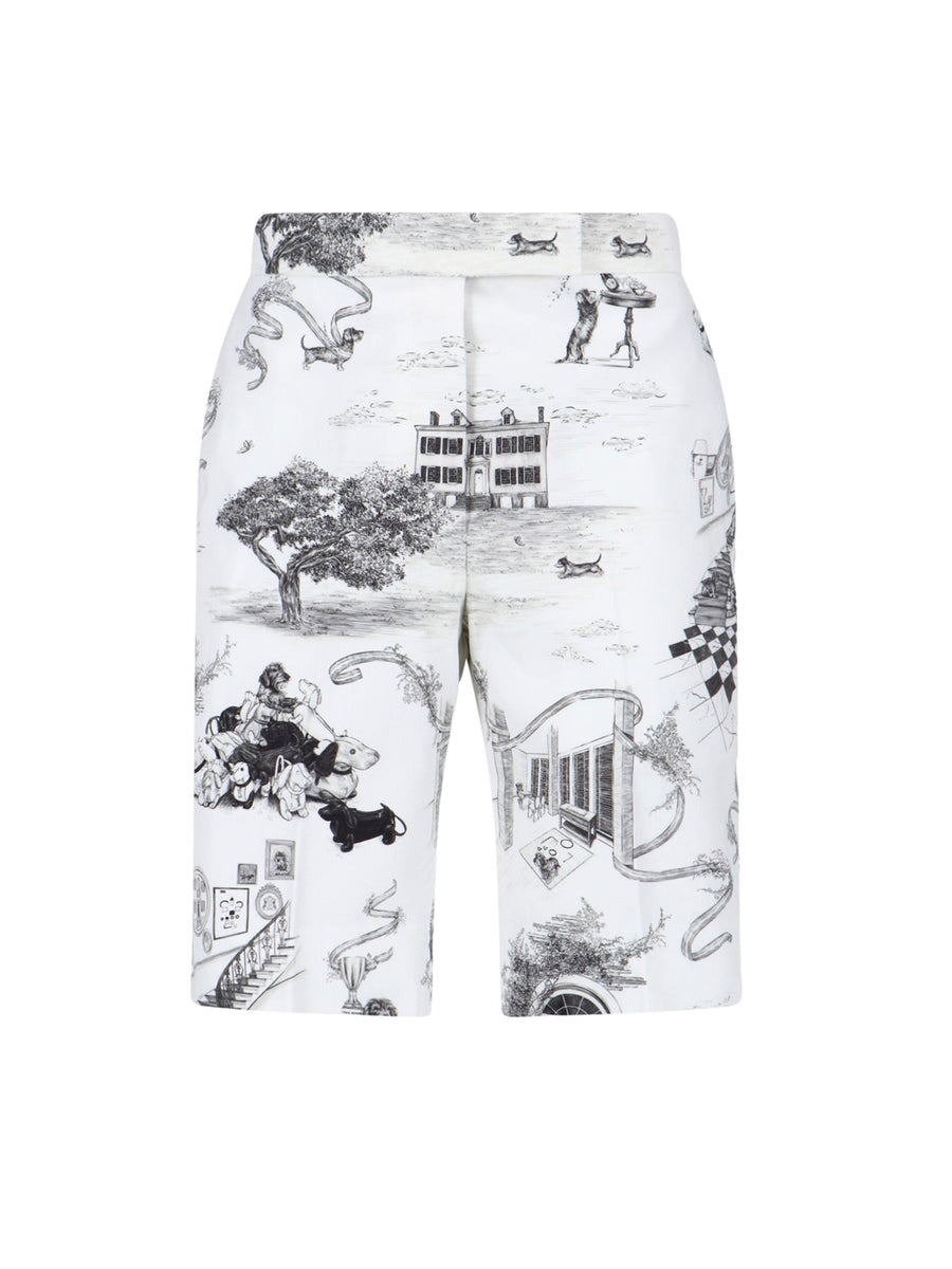 Thom Browne 100% Cotton trousers in white
