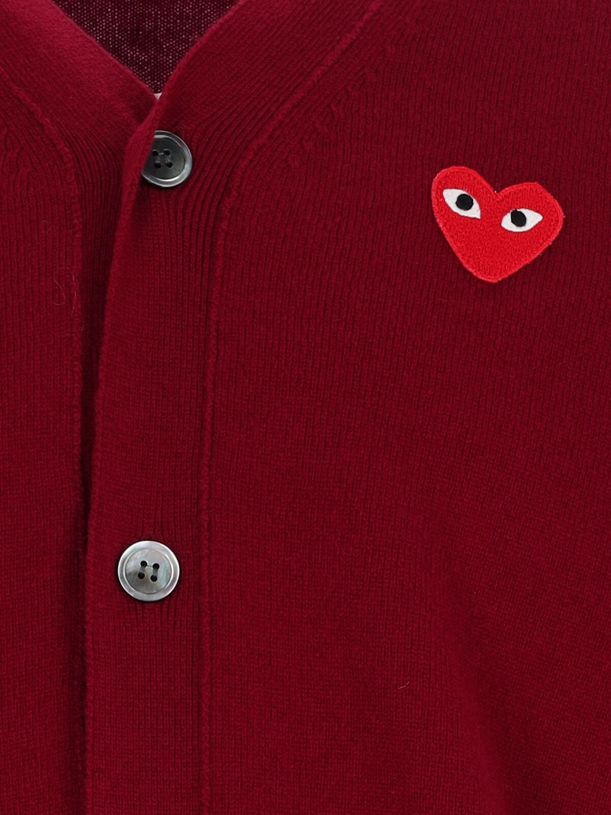 Comme Des Garcons Play Sweaters Red Wool