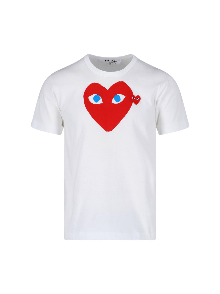 Comme Des Garcons Play 100% Cotton t-shirt in white