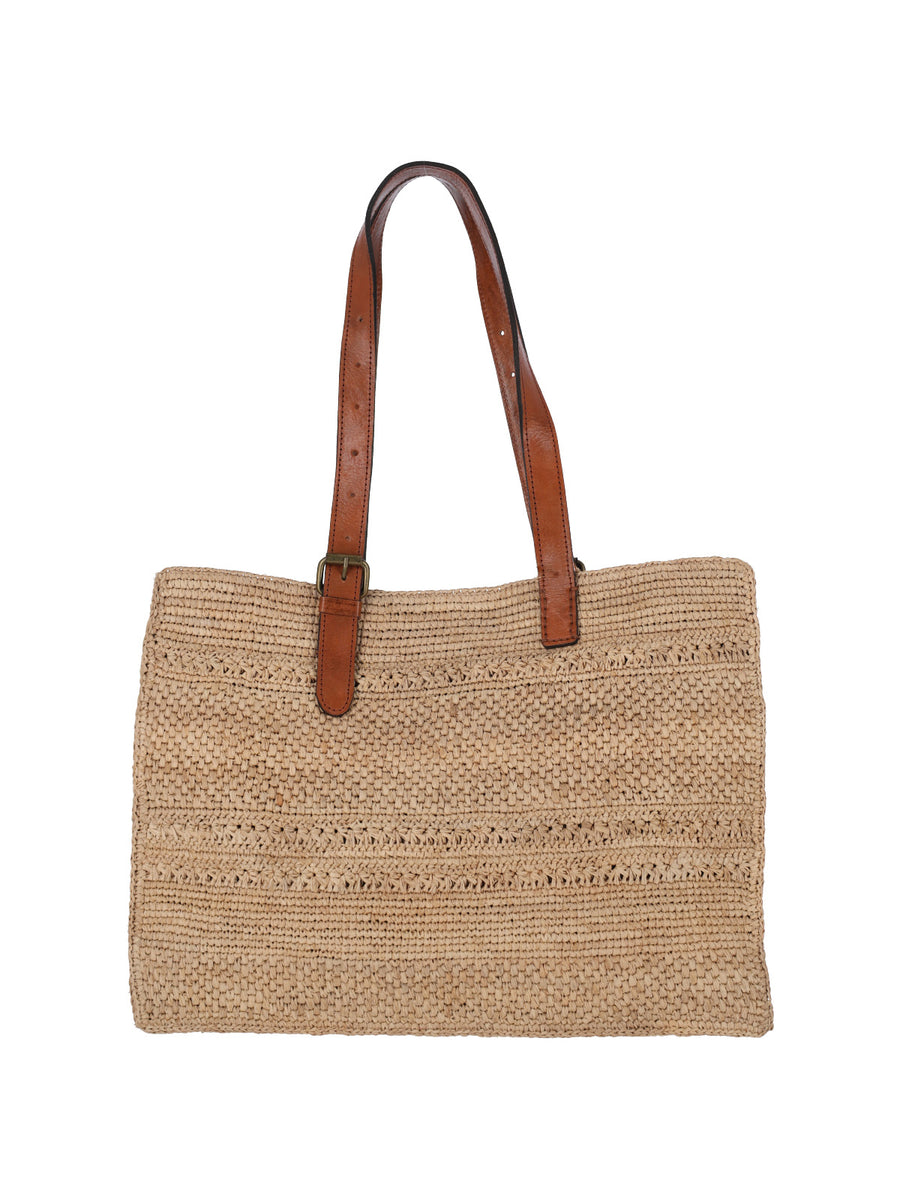 Ibeliv 100% Raphia tote bag in beige
