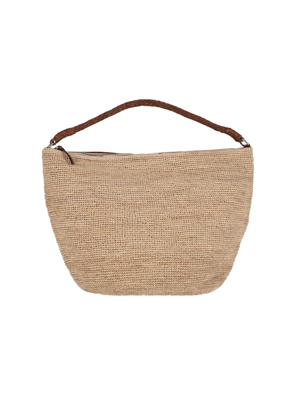 Ibeliv 100% Raphia hobo bag in beige