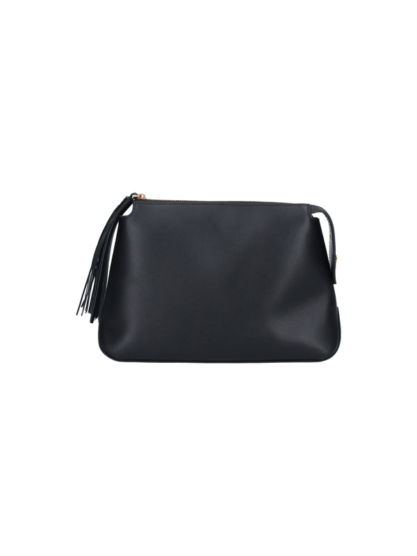 Pinko 100% leather clutch in black