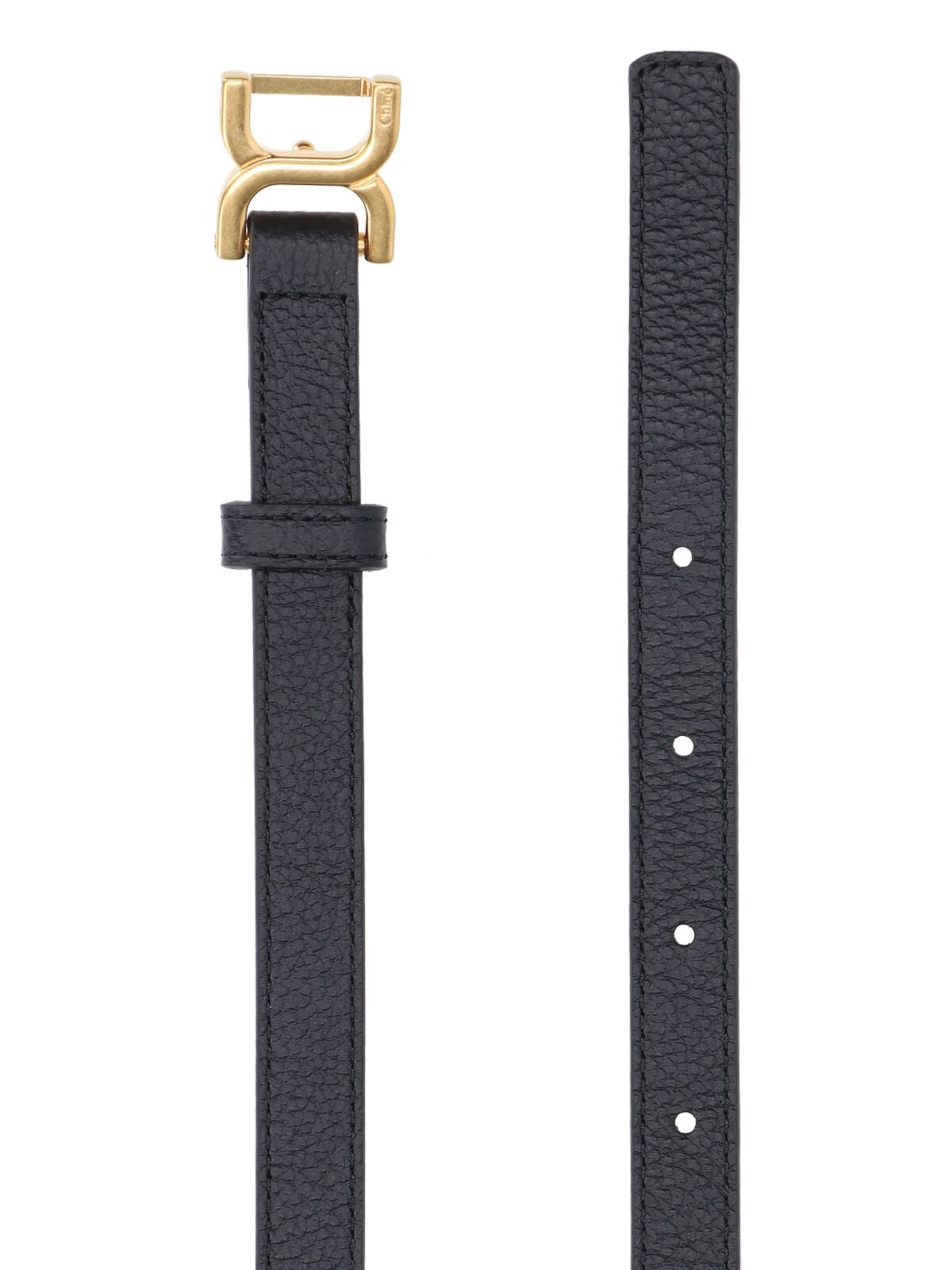 Chloè Belts Black Calf Leather