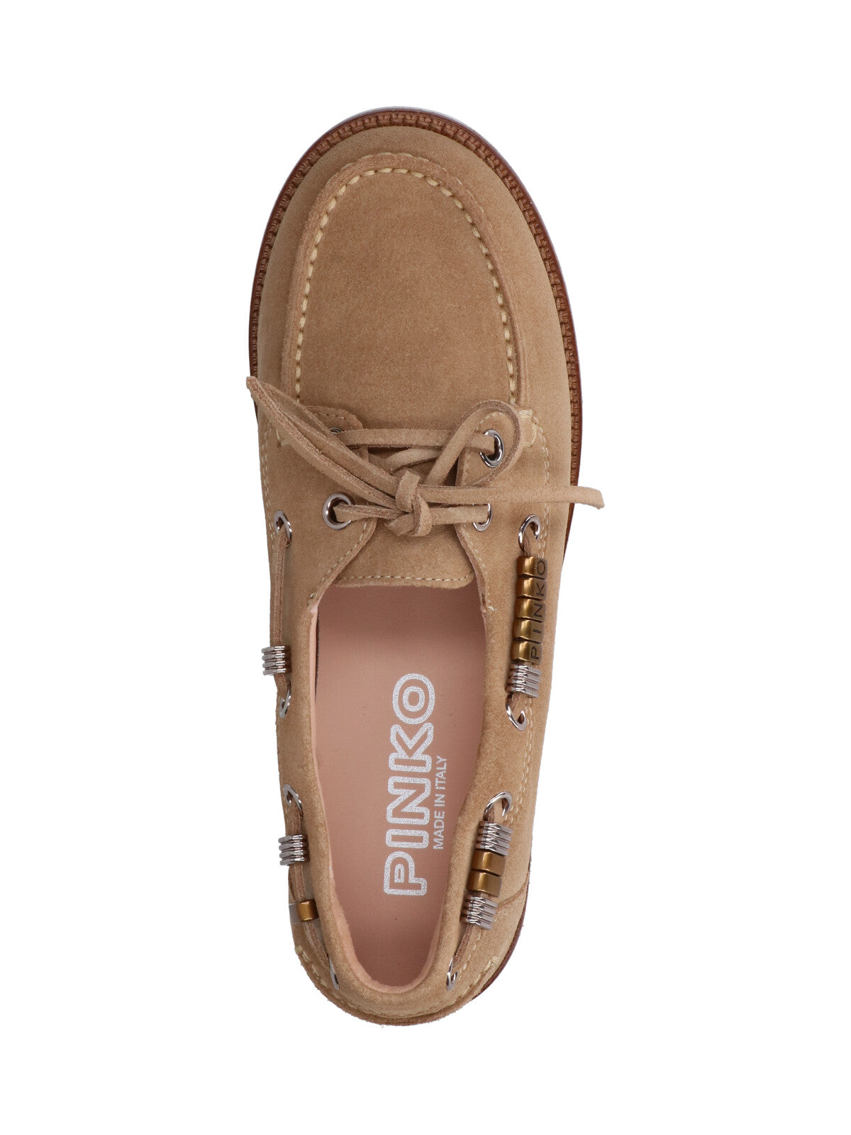 Pinko Flat shoes Beige Upper: Cow Leather