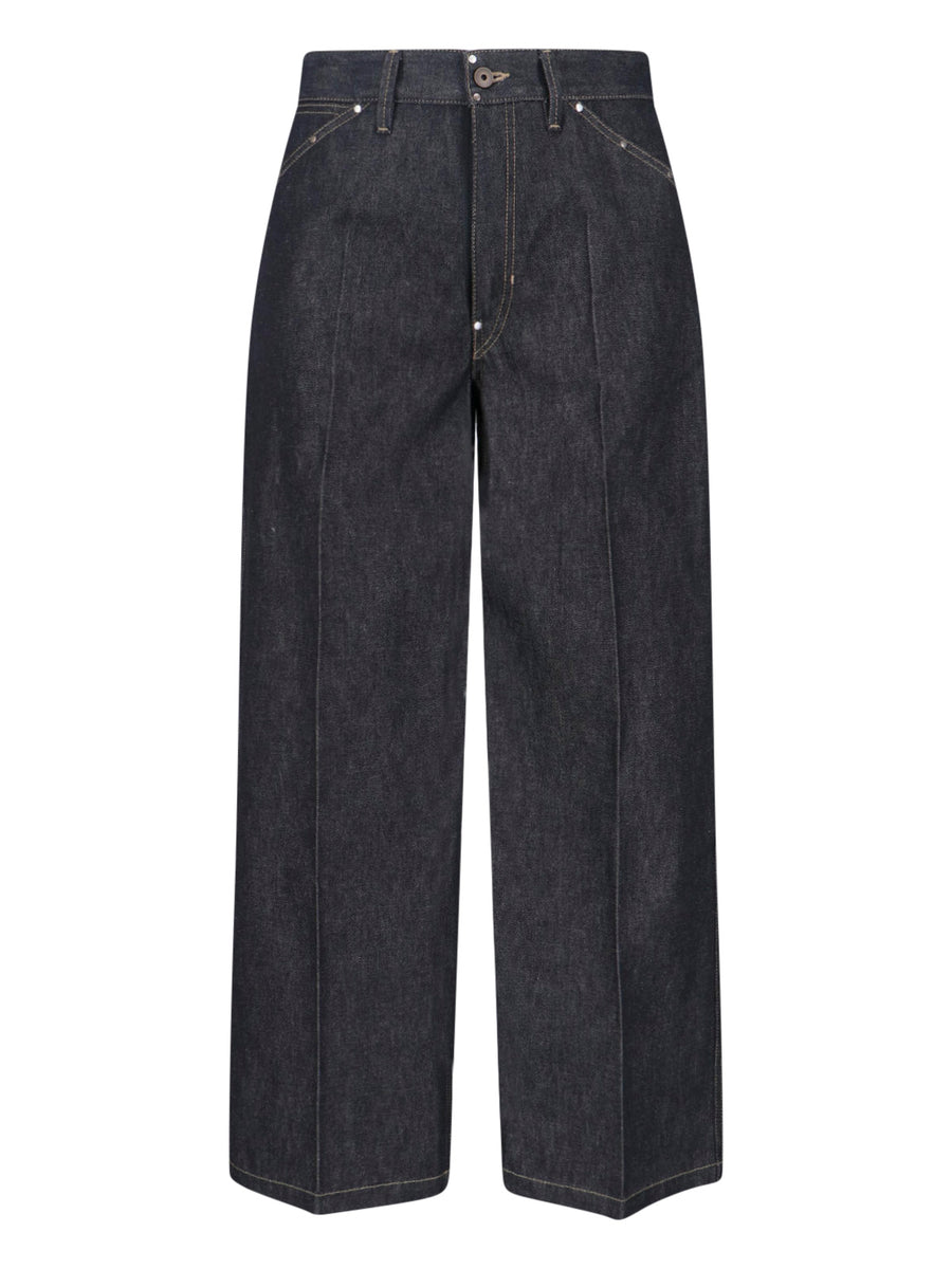 Lemaire 100% Cotton; Lining: 65% Polyester jeans in gray