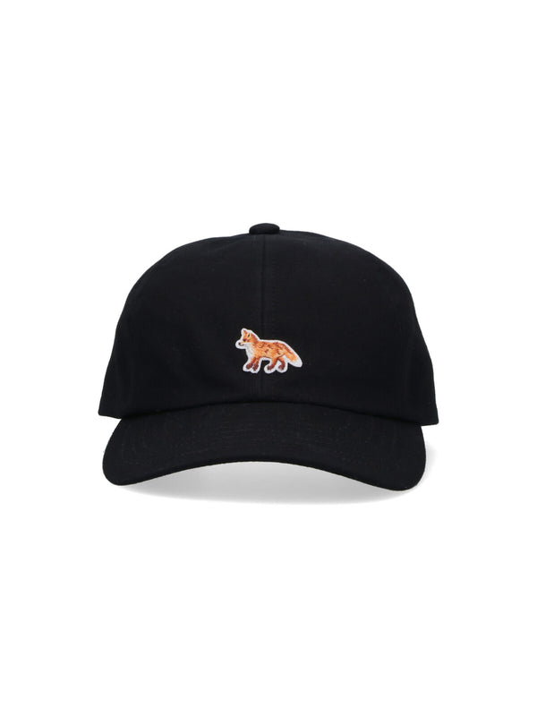 Maison Kitsune' OW06109WB0026 100% Cotton baseball cap in black