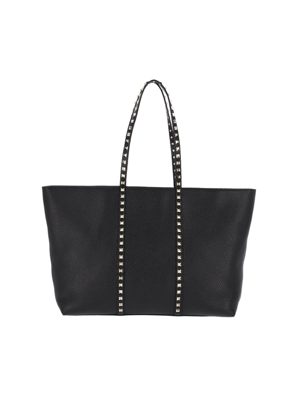 Valentino Garavani 100% leather tote bag in black
