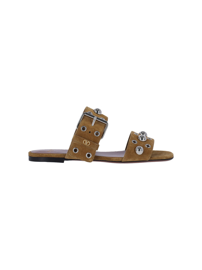 Valentino Garavani Sandals Beige Leather