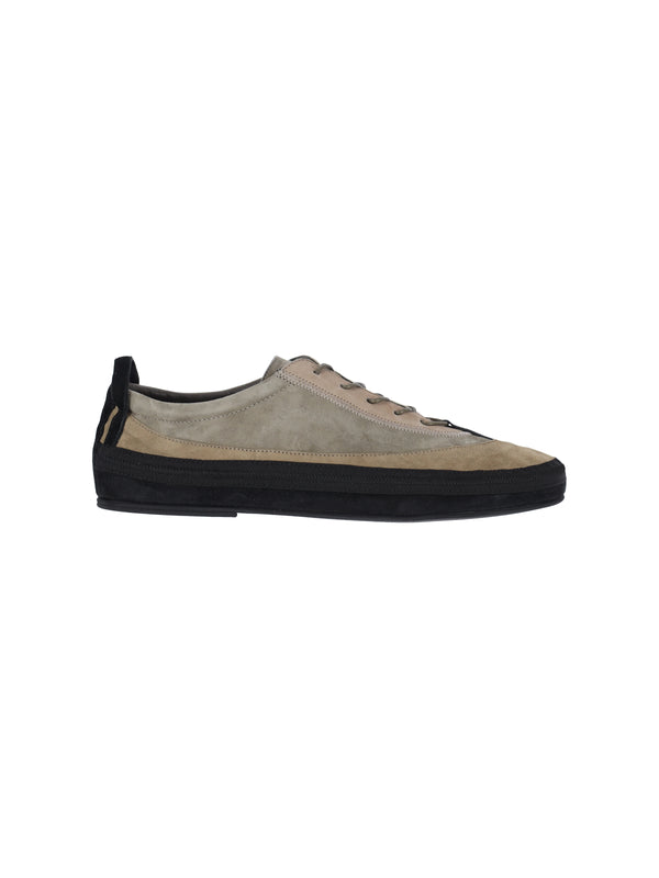 Ranra 100% leather sneaker in gray
