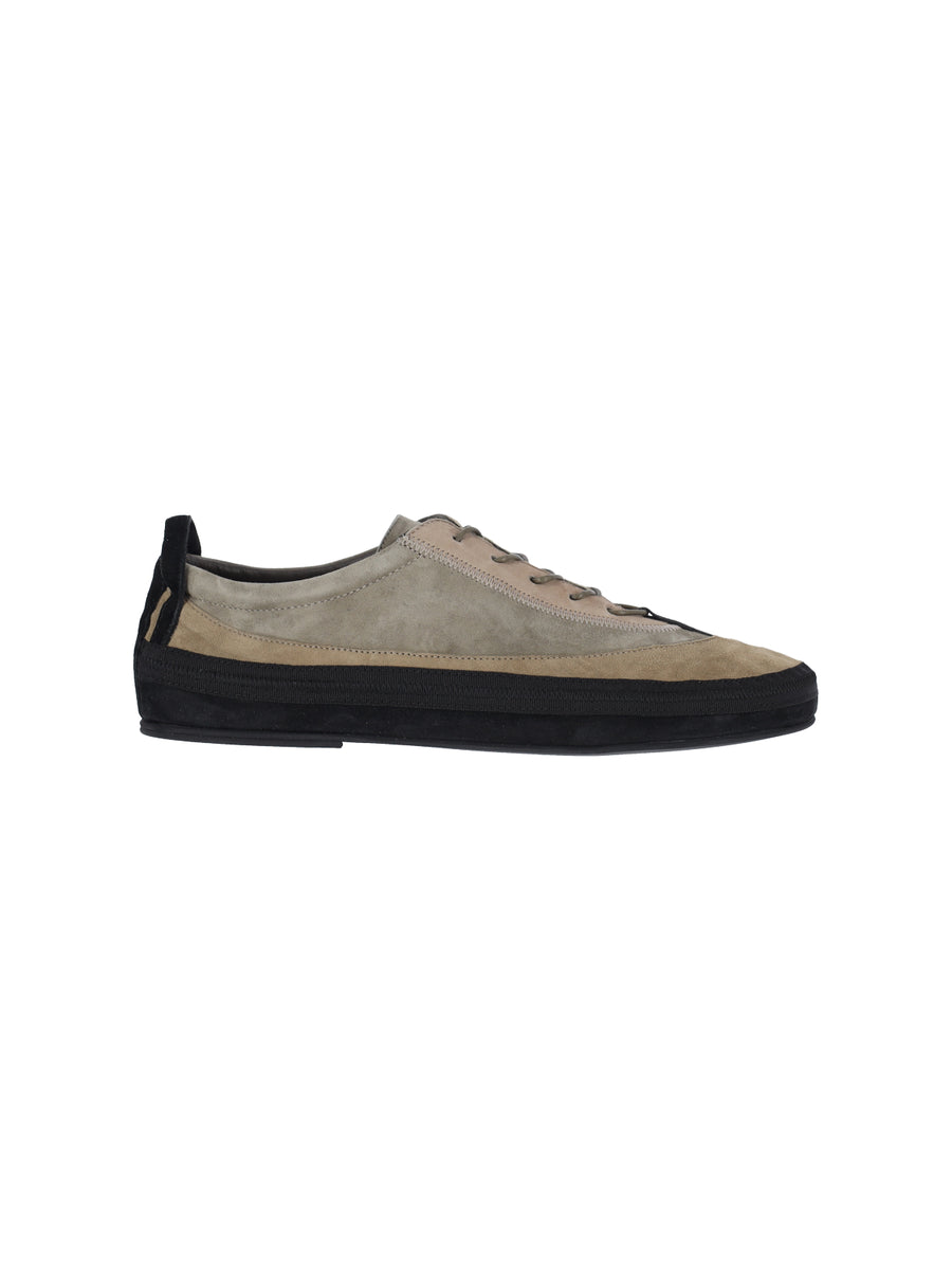 Ranra 100% leather sneaker in gray