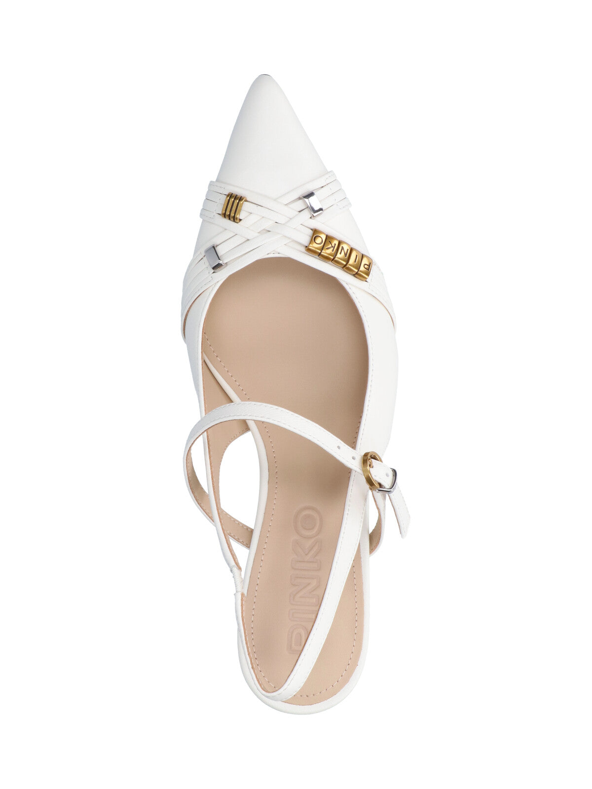 Pinko With Heel White Upper: Goat Leather