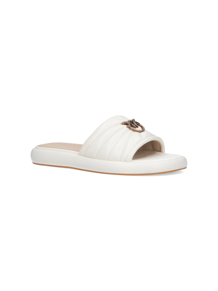 Pinko Sandals White Upper: Ovis Aries
