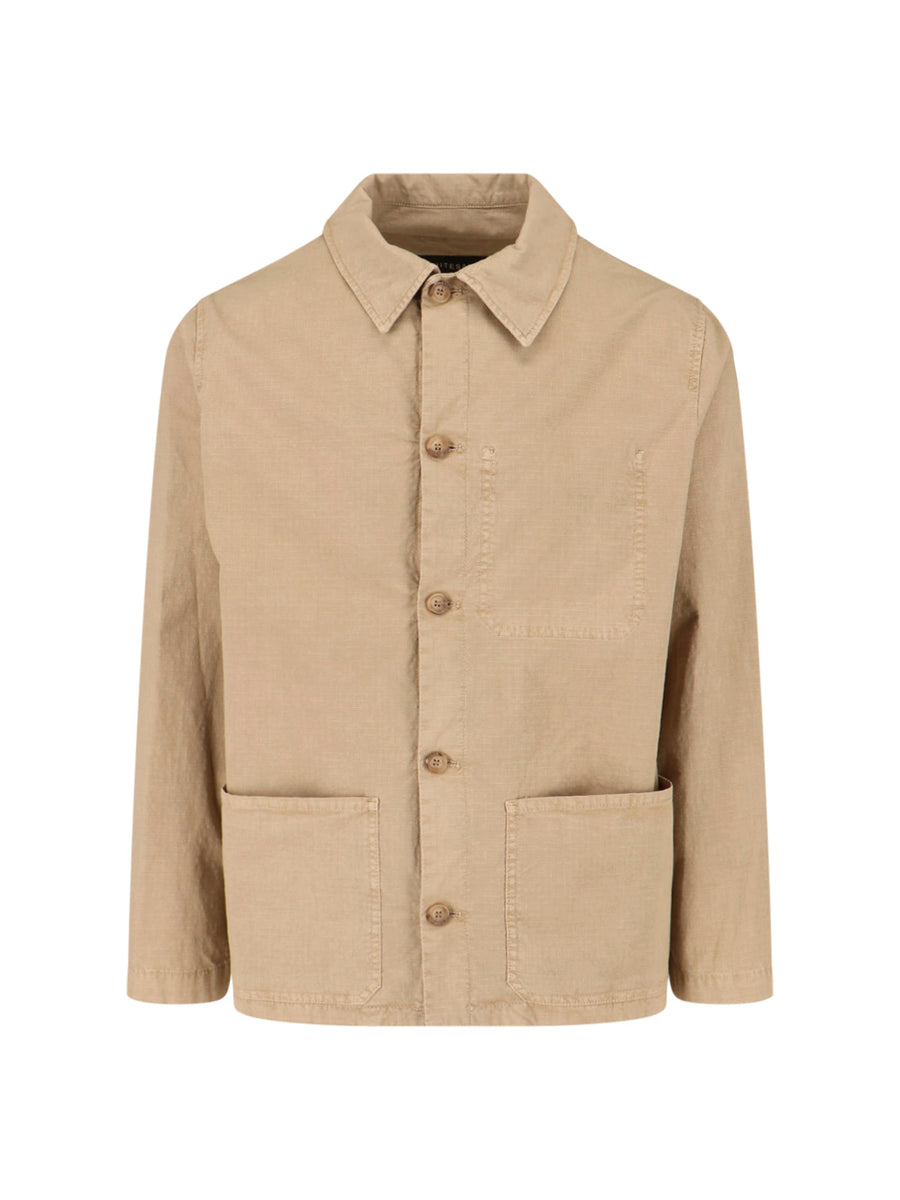White Sand 97% Cotton jacket in beige