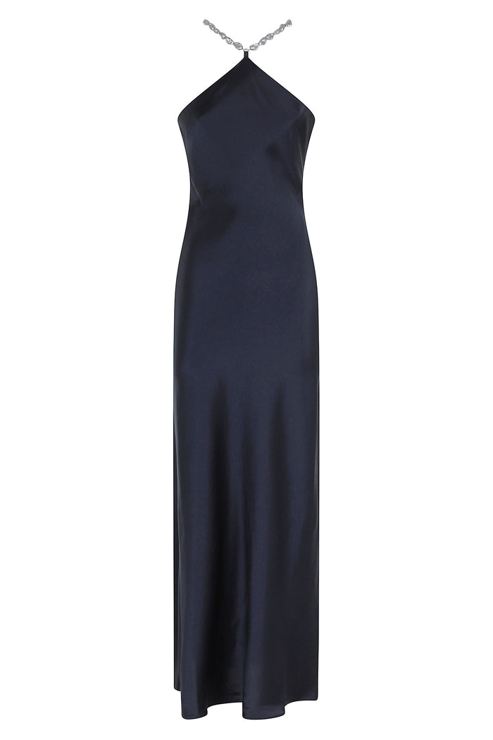 Cadence Dress Blue Acetato Abito