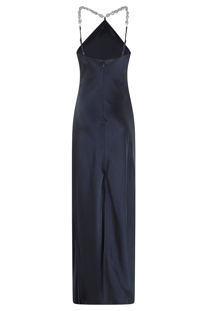 Cadence Dress Blue Acetato Abito