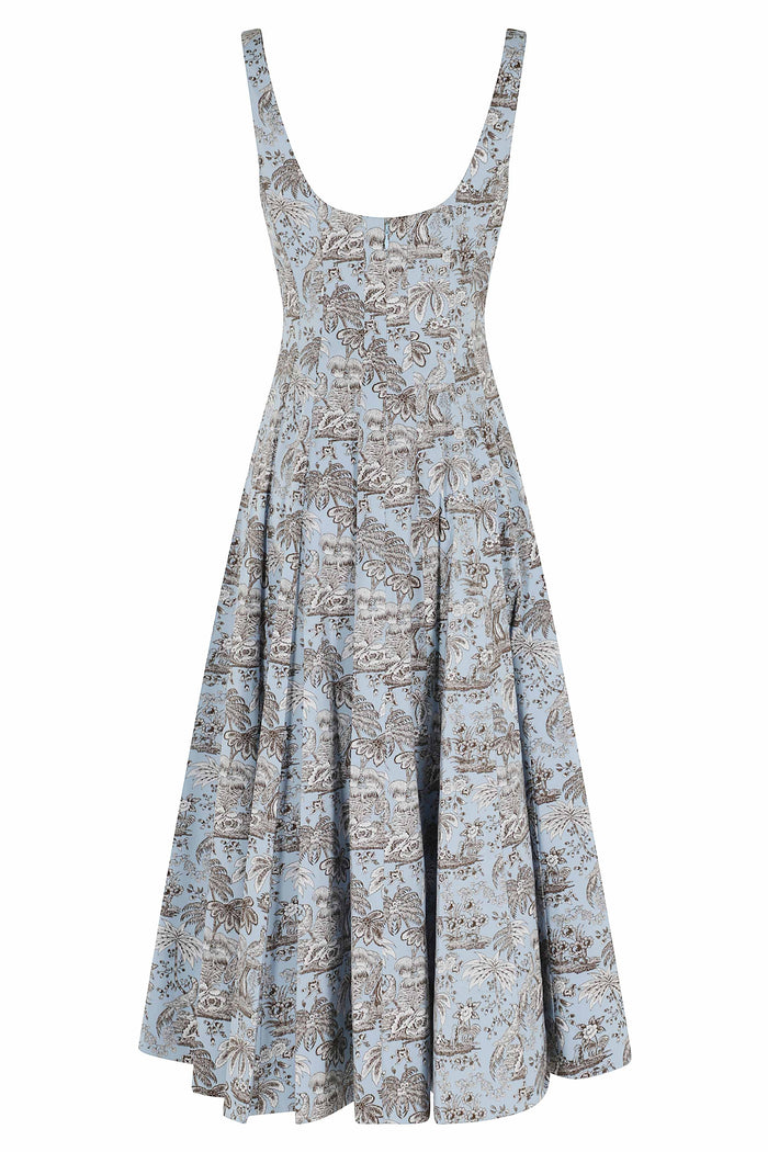 Wells Dress Blue Cotone Abito