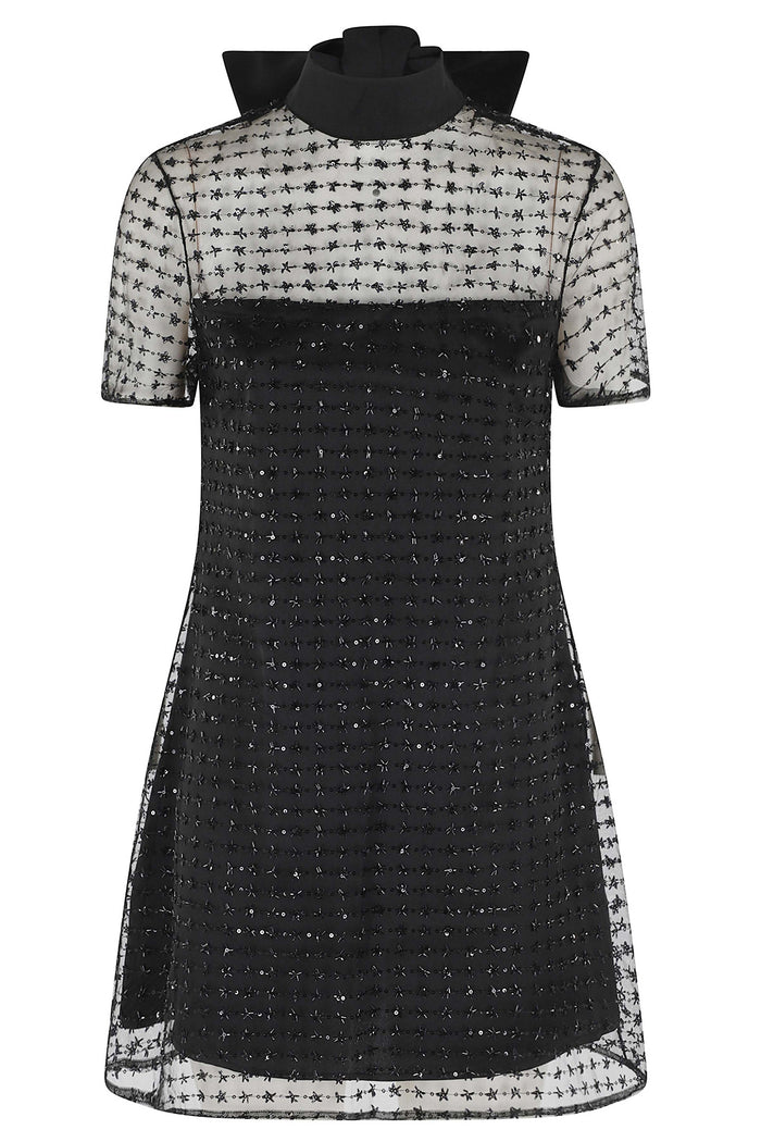 Ilana Mini Dress Black Poliestere Abito