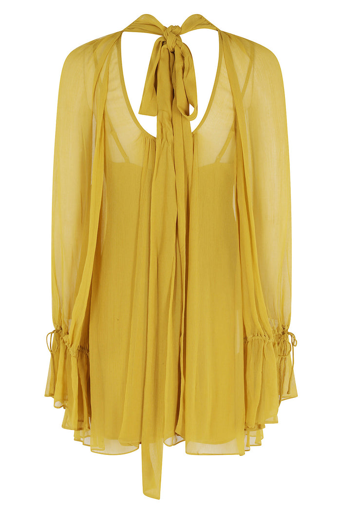 Roux Dress Yellow & Orange Viscosa Abito