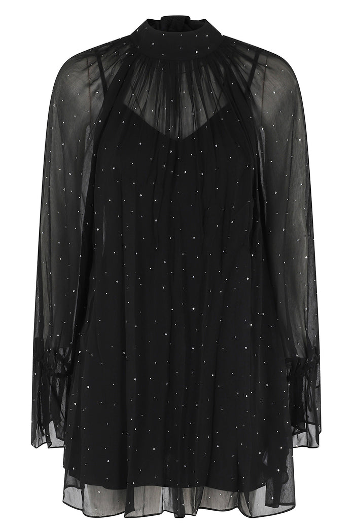 Roux Dress Black Viscosa Abito