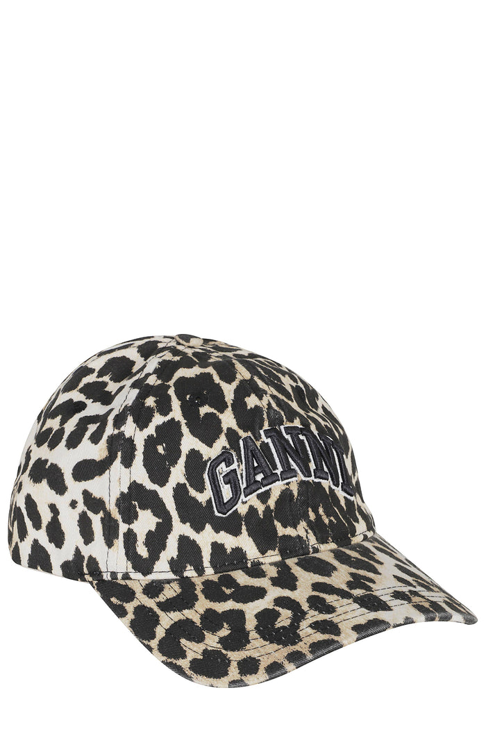 Washed Cotton Canvas Cap Leo Emb Brown Organic Cappello