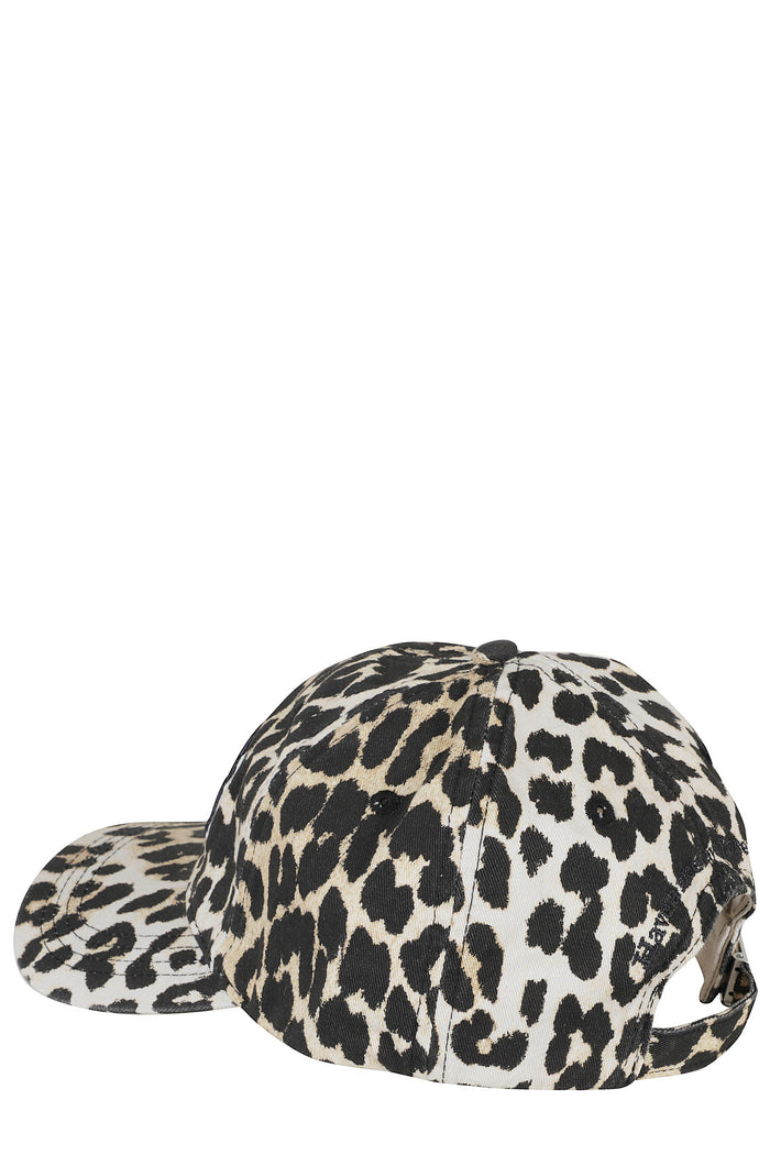 Washed Cotton Canvas Cap Leo Emb Brown Organic Cappello