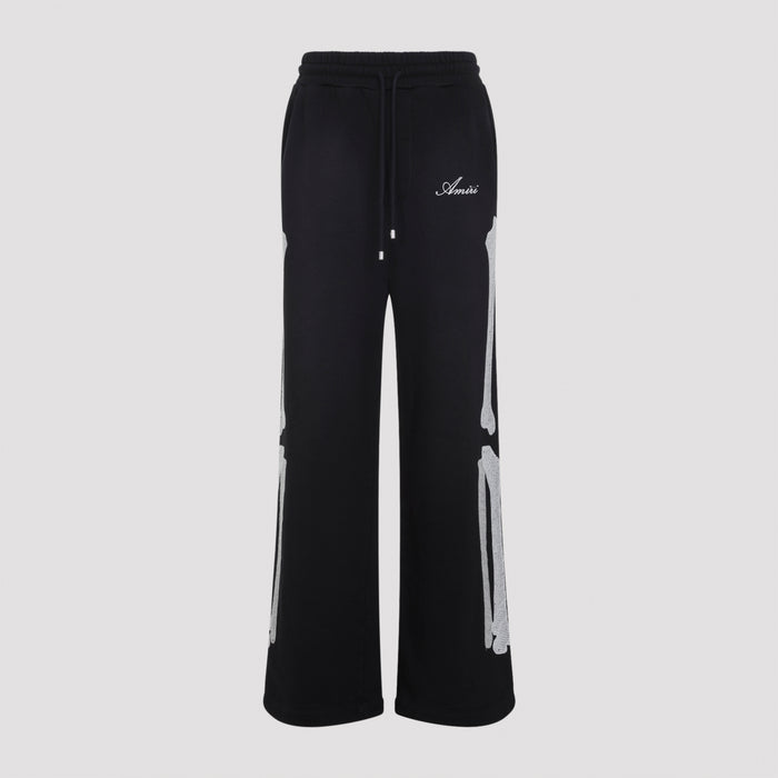 Bones Oversized Sweatpants Black Cotton Pant
