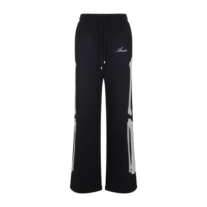 Bones Oversized Sweatpants Black Cotton Pant