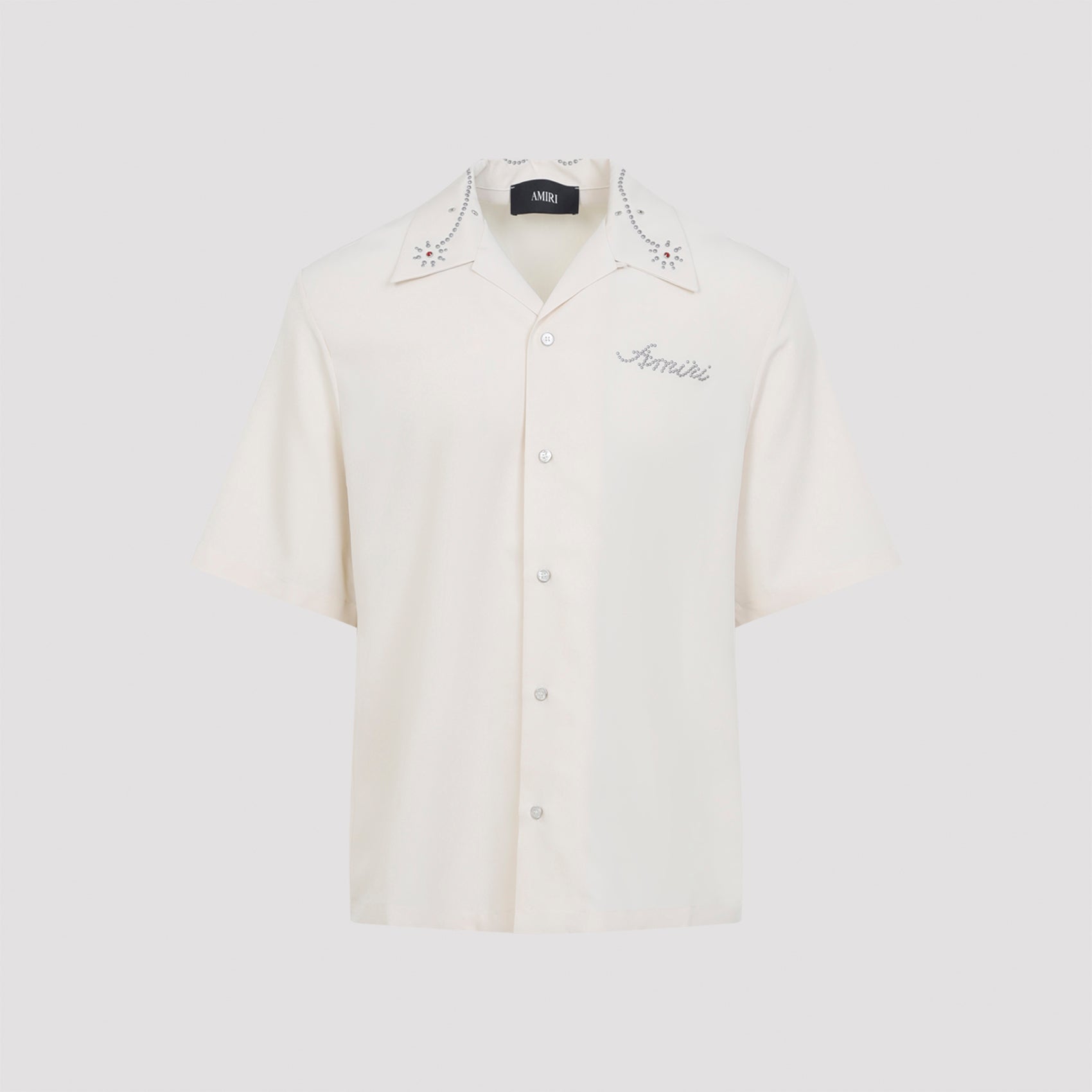 Studded Camp Shirt Nude & Neutrals Modal Polyester