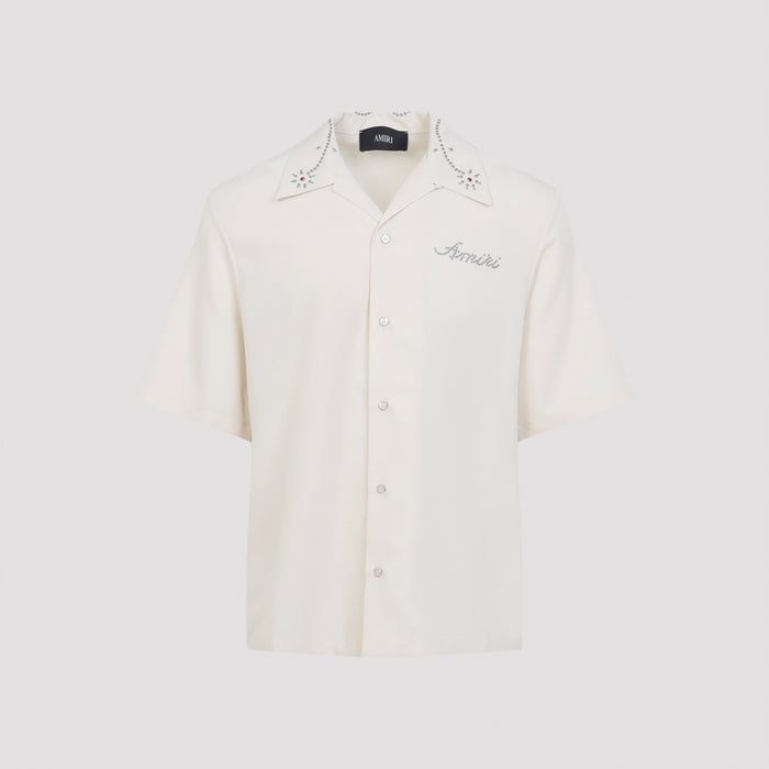 Studded Camp Shirt Nude & Neutrals Modal Polyester