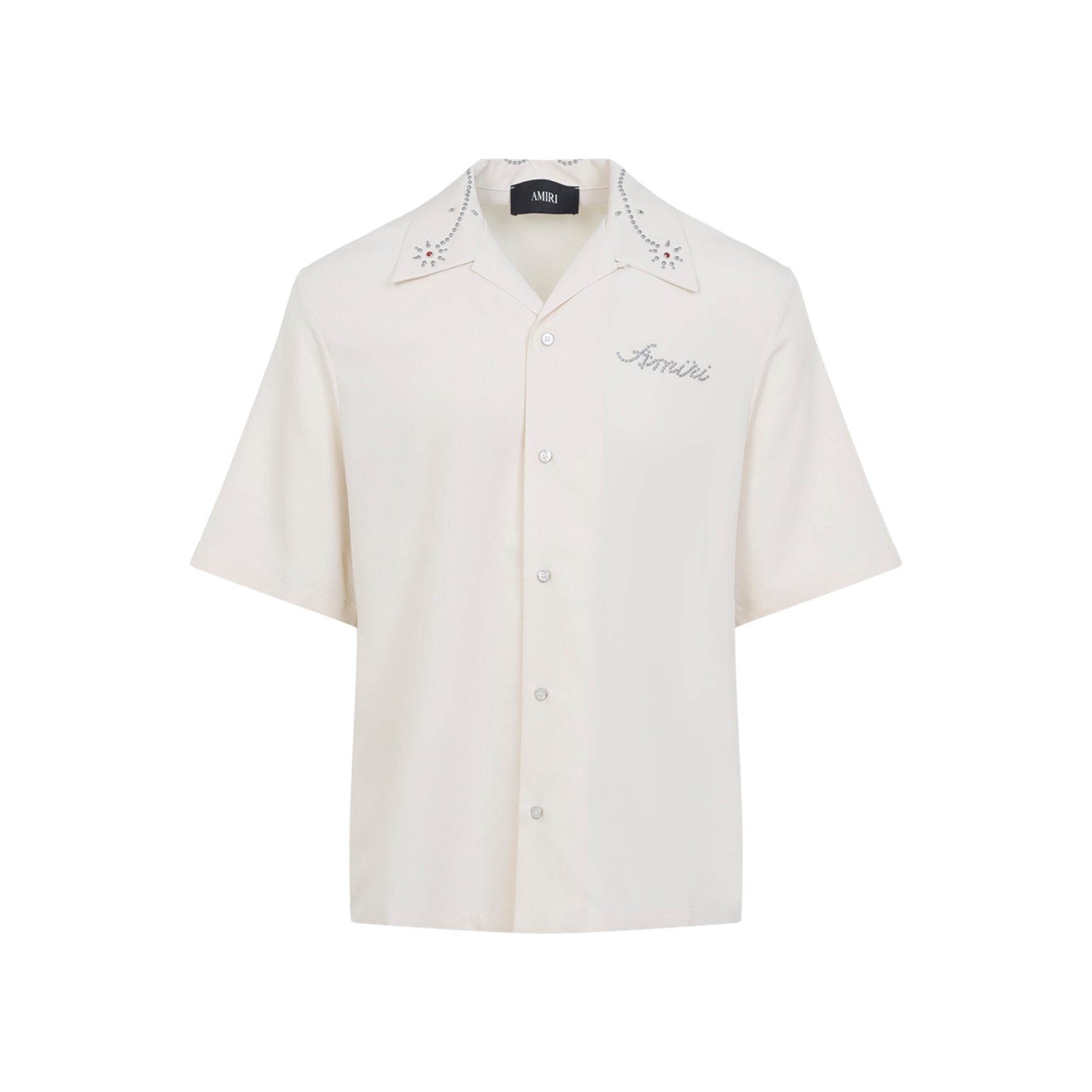 Studded Camp Shirt Nude & Neutrals Modal Polyester
