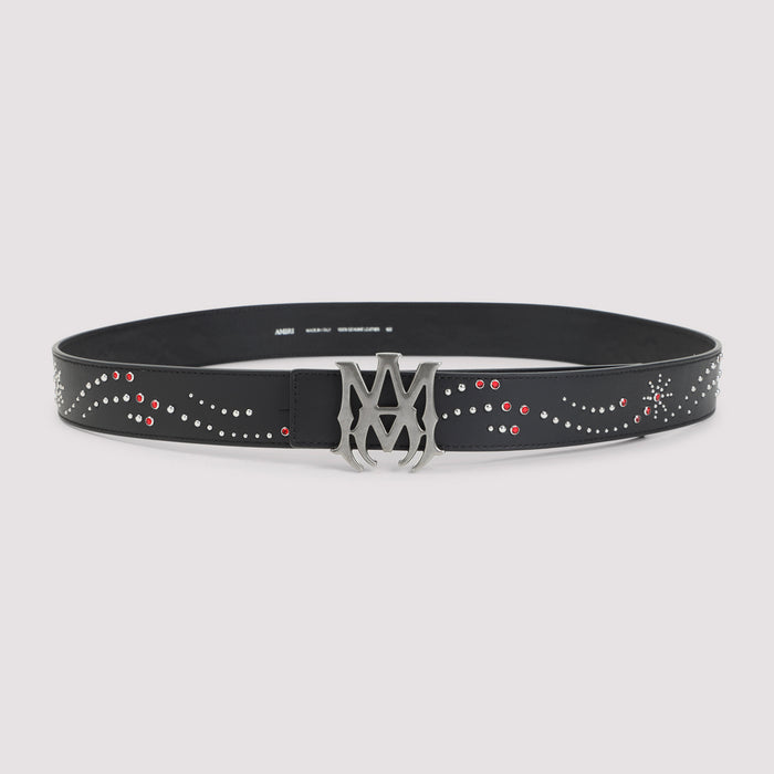 Ma Studded 4cm Belt Black Cow Leather