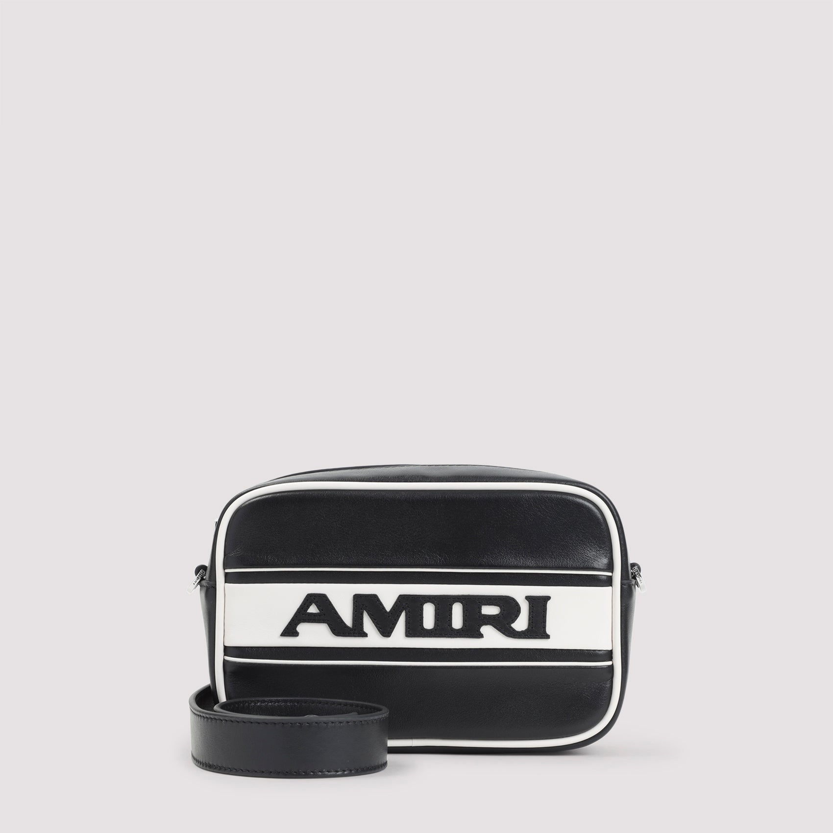 Sport Camera Case Black Cow Leather Bag
