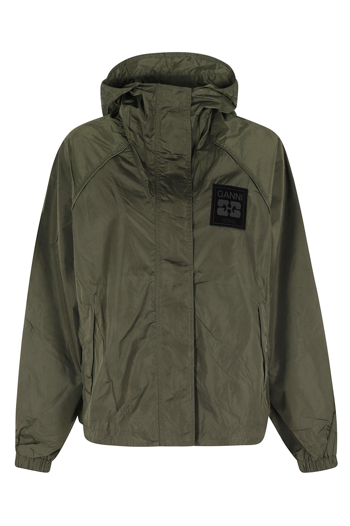 Flyweight Nylon Jacket Green Recycled Giubbotto