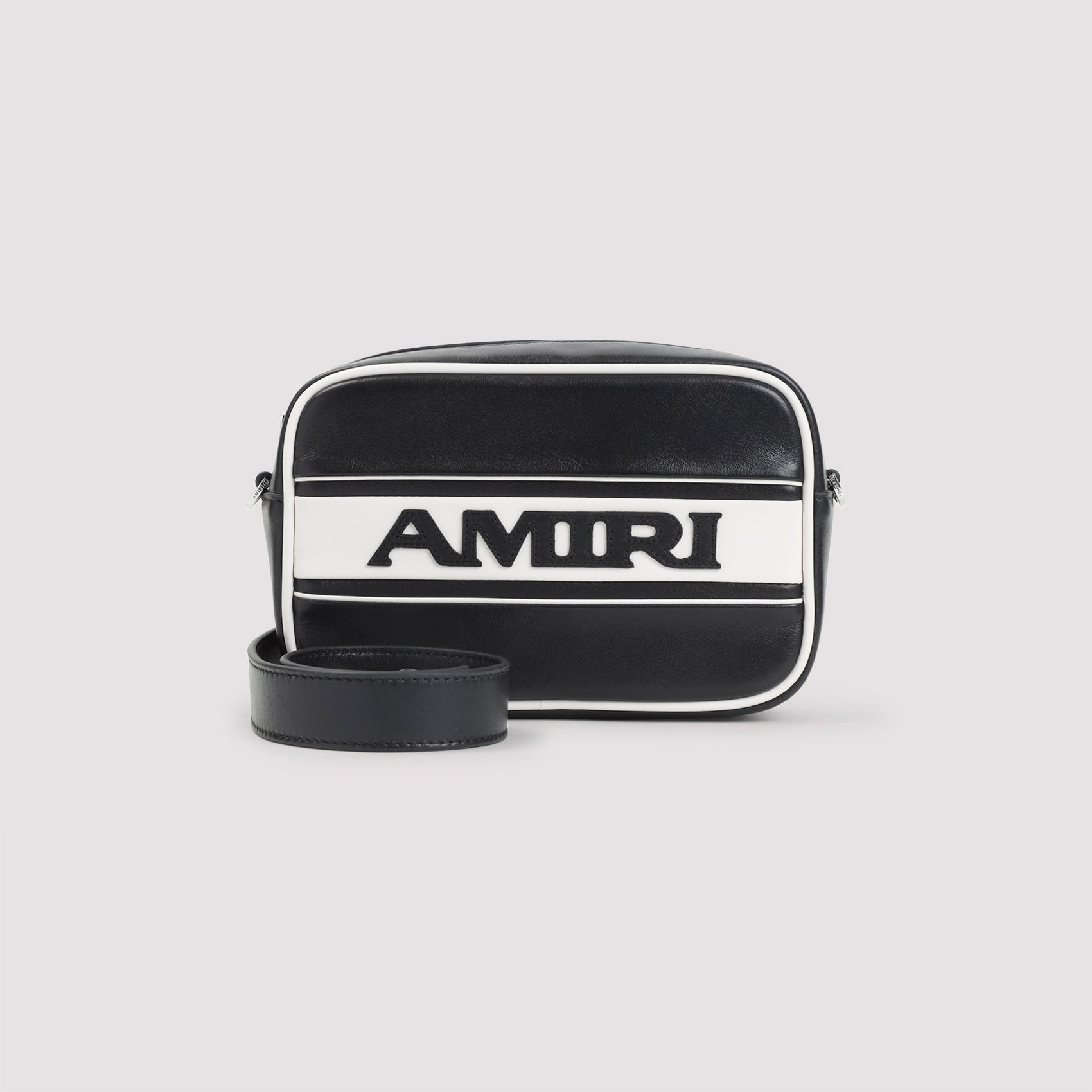 Sport Camera Case Black Cow Leather Bag