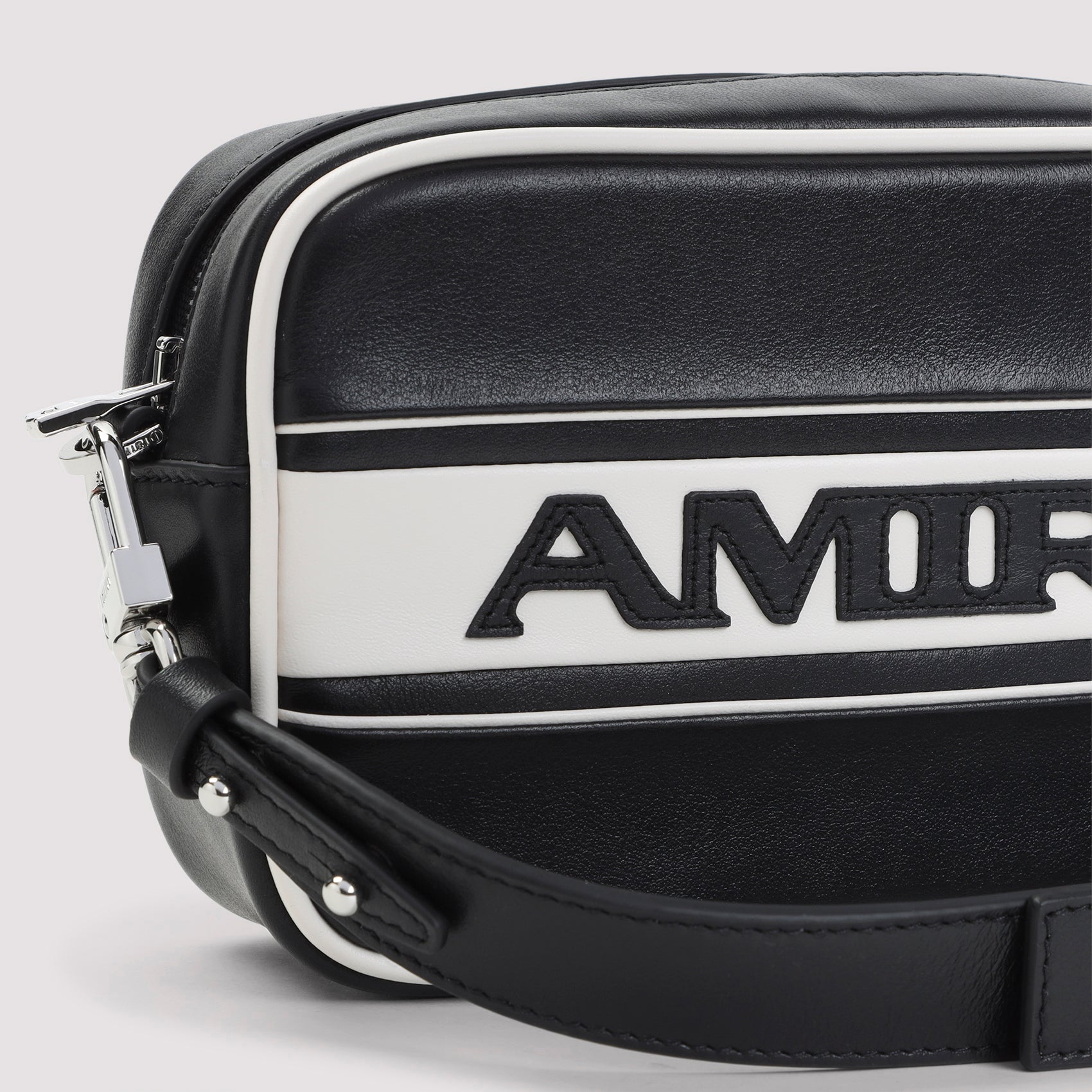 Sport Camera Case Black Cow Leather Bag