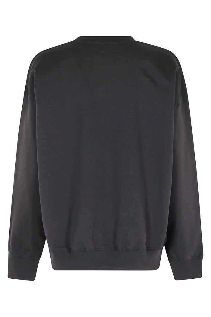 Isoli Crewneck Bear With Rhinestone Black Cotone Felpa