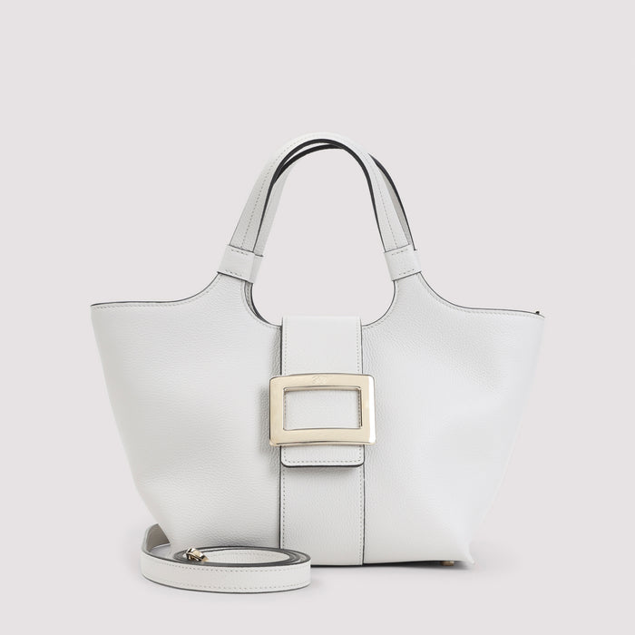 Shopping Mini Bag Grey Leather