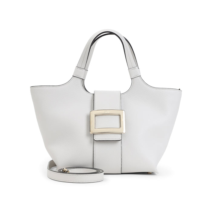 Shopping Mini Bag Grey Leather