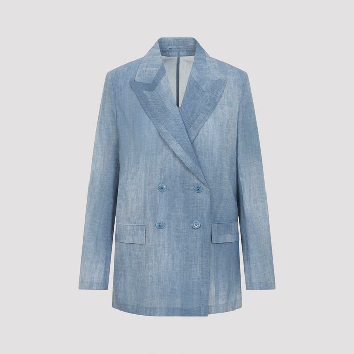 Polyester Blazer Blue Jacket