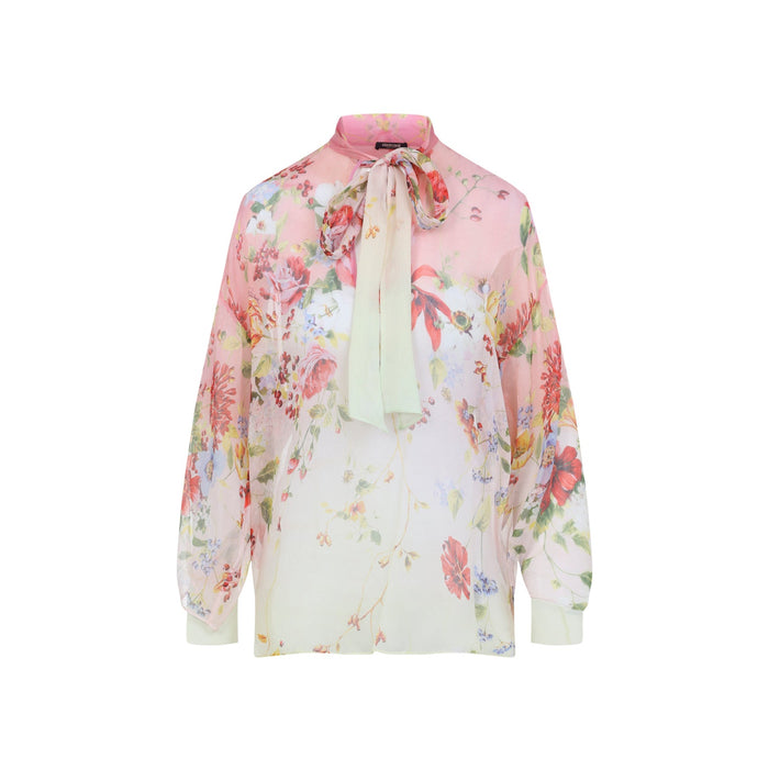 Roberto Cavalli Miami Flowers Blouse Silk