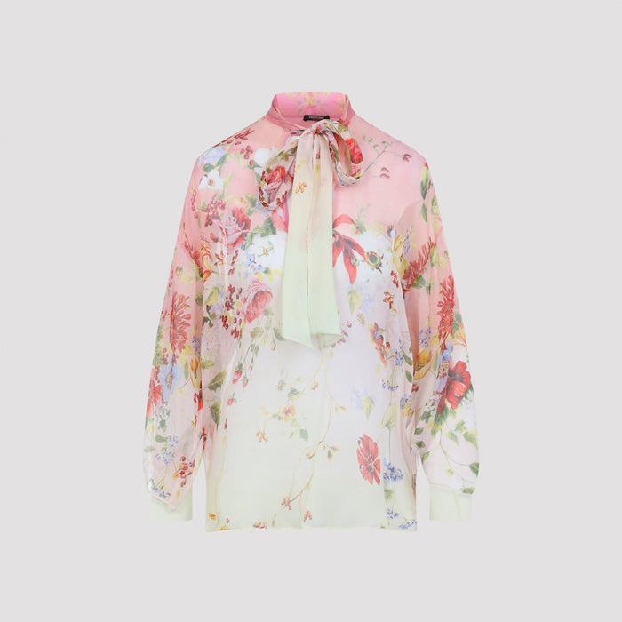 Roberto Cavalli Miami Flowers Blouse Silk