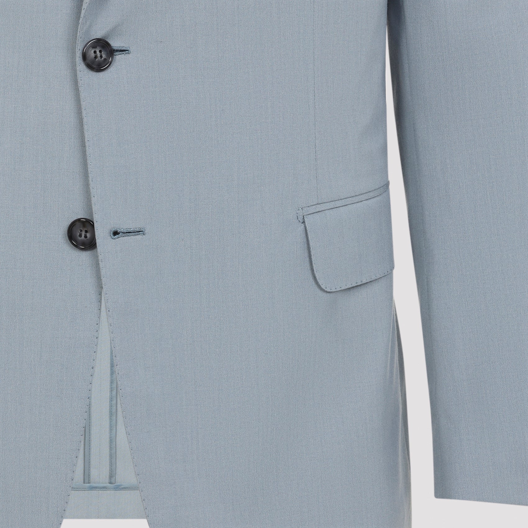 Trevi Suit Blue Cotton Silk Elastan