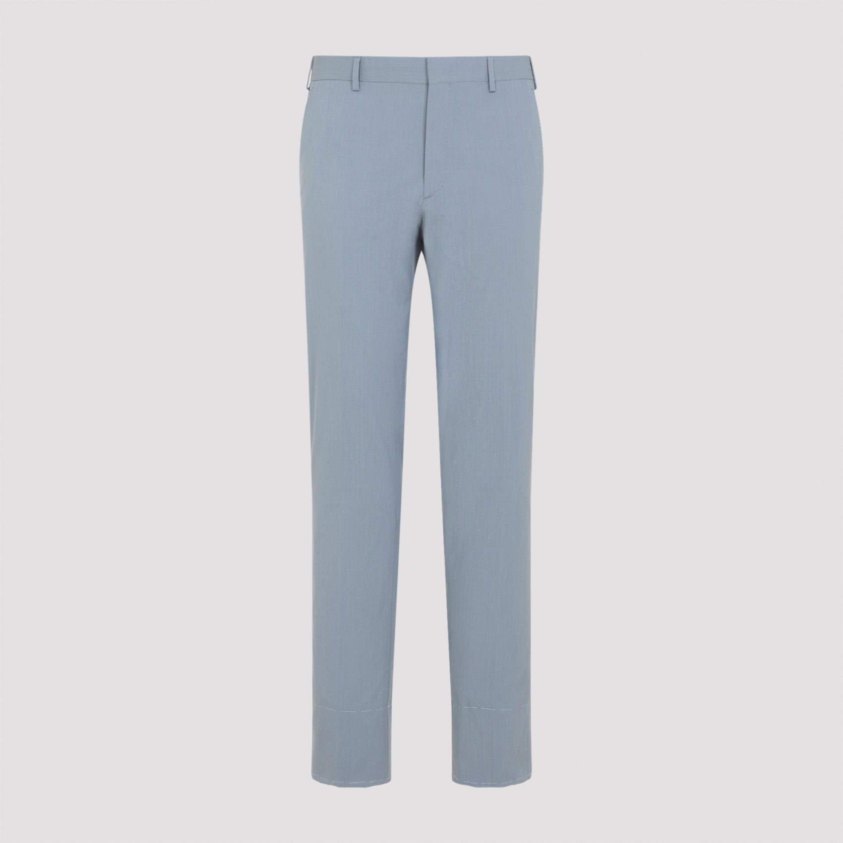 Trevi Suit Blue Cotton Silk Elastan