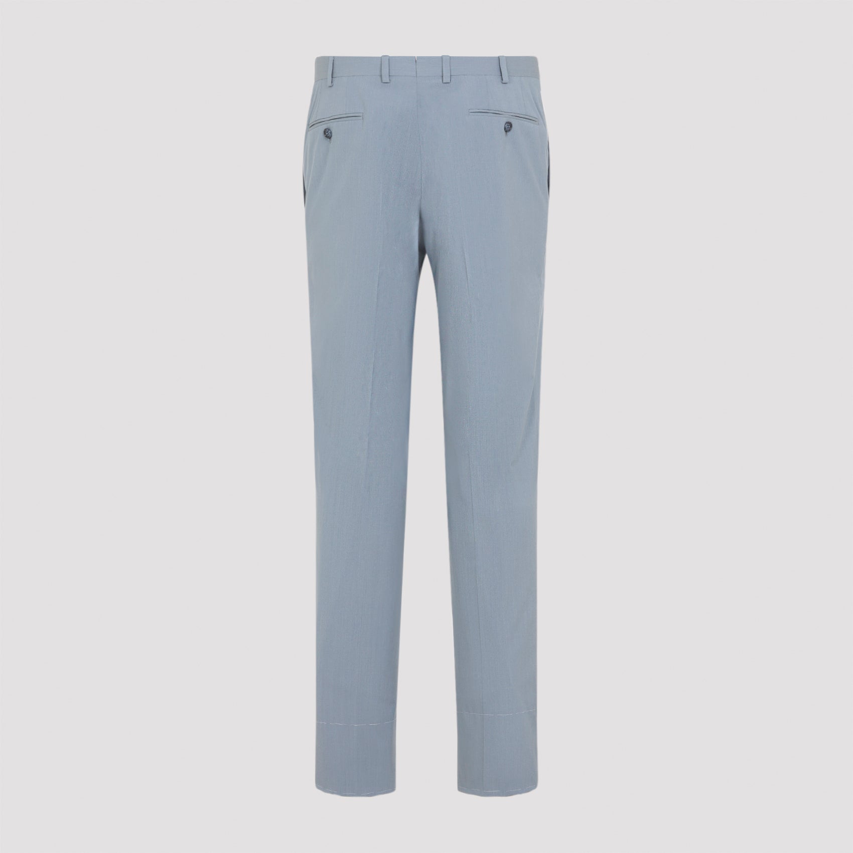 Trevi Suit Blue Cotton Silk Elastan