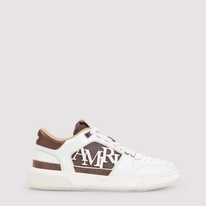Pebbled Classic Low Sneakers Brown Cow Leather Rubber Shoe