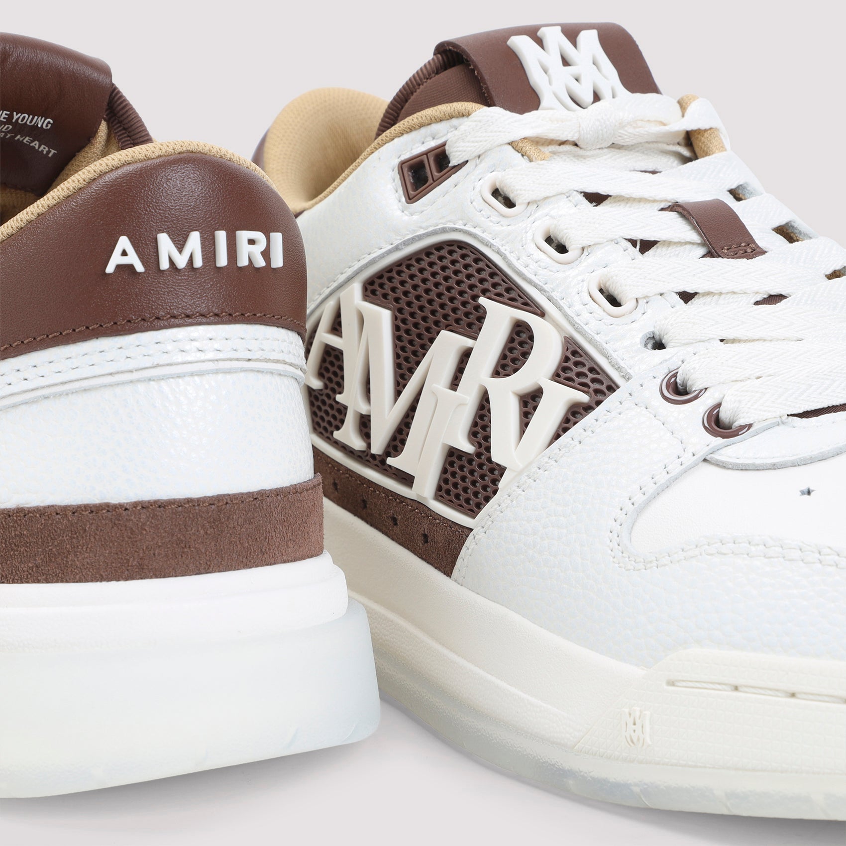 Pebbled Classic Low Sneakers Brown Cow Leather Rubber Shoe