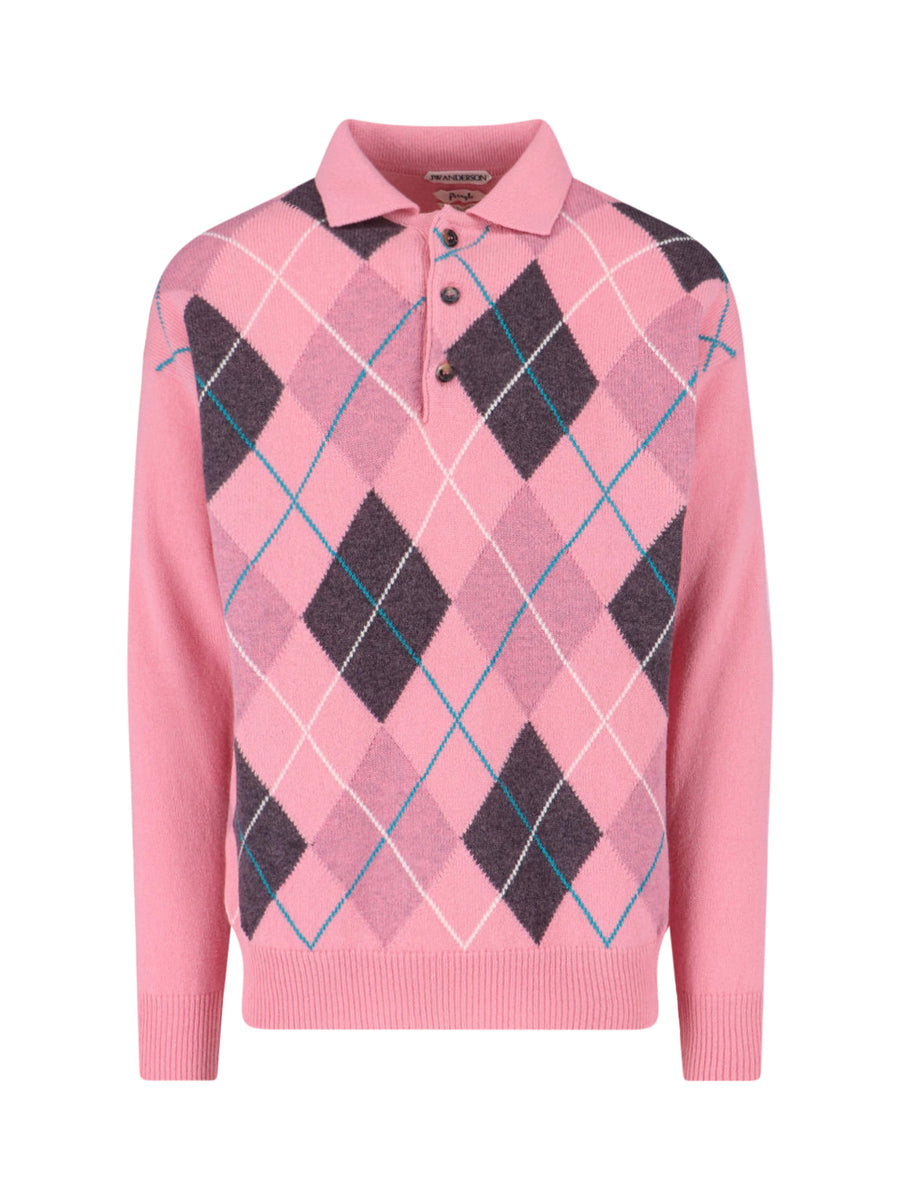 J.W.Anderson 100% lambswool sweater in pink