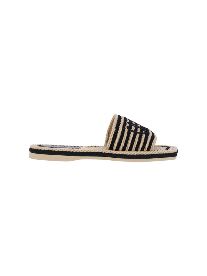 Chloè Sandals Black Upper: Cotton