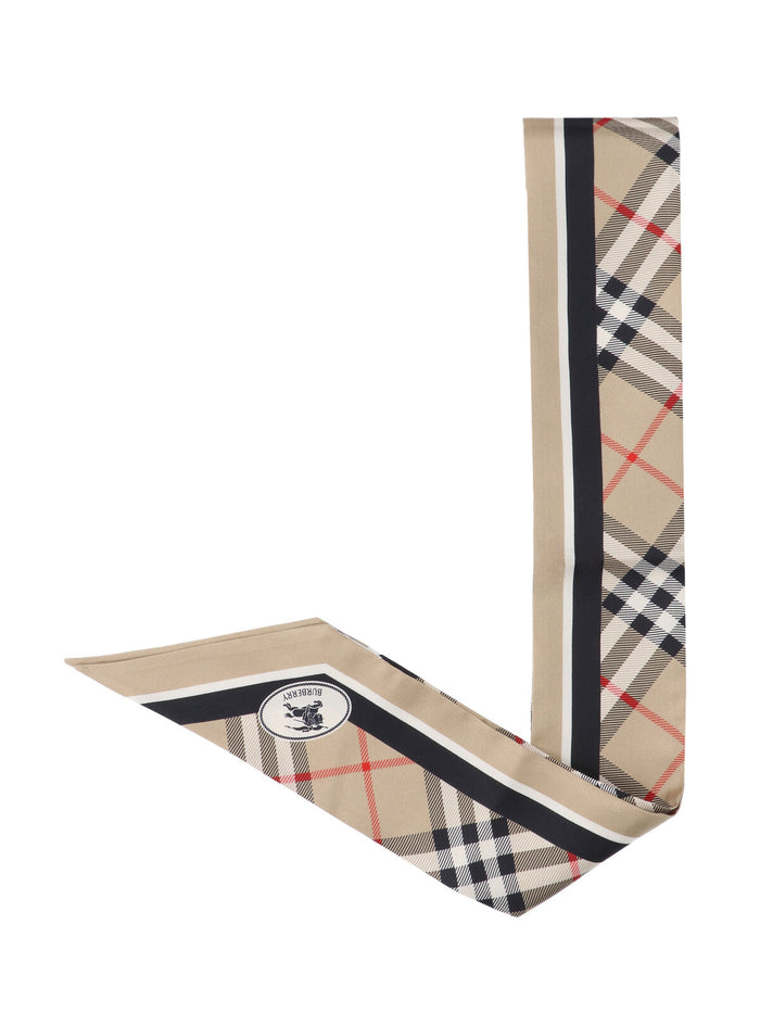 Burberry Scarfs Beige Mulberry Silk