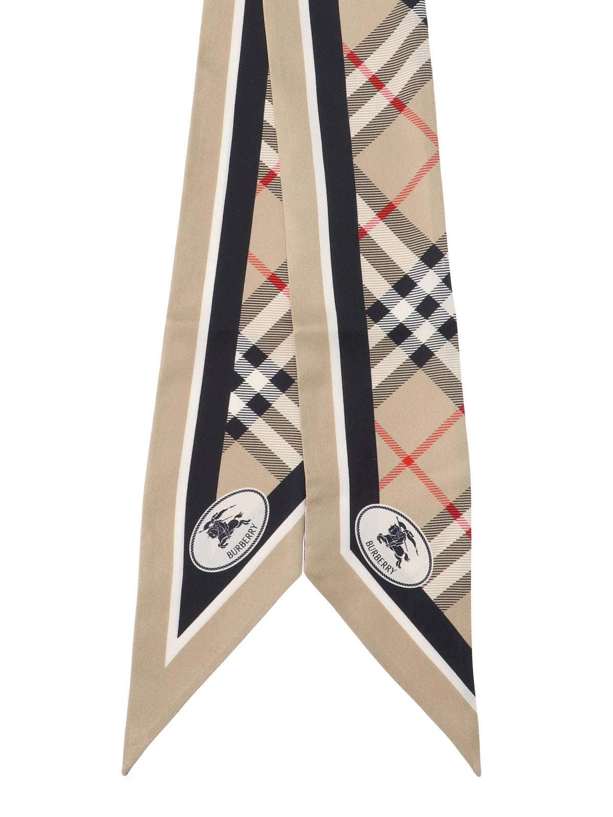 Burberry Scarfs Beige Mulberry Silk